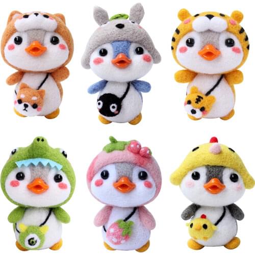 Nonvor Needlework Felt Handmade Tools Penguin Toy Doll Wool Craft Poked Kitting Non-Finished DIY Wool Felting Needle Package