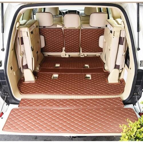 LIGOLIGO car trunk mats for Toyota Land Cruiser 120 200 2009-2019 years cargo liner carpet interior auto accessories