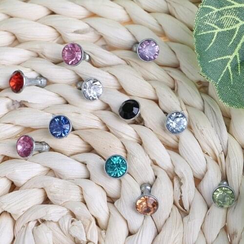 Round Glittering Rhinestone 3.5mm Anti Dust Plug Earphone Stopper For Smart Phone