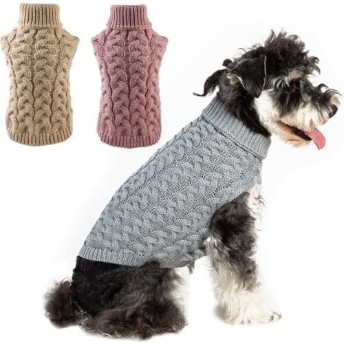 Cute Dog Sweaters Winter Pet Clothes for Small Chihuahua Warm Sweater Coat Outfit Cats Clothes Woolly Soft Dog T Shirt Jacket