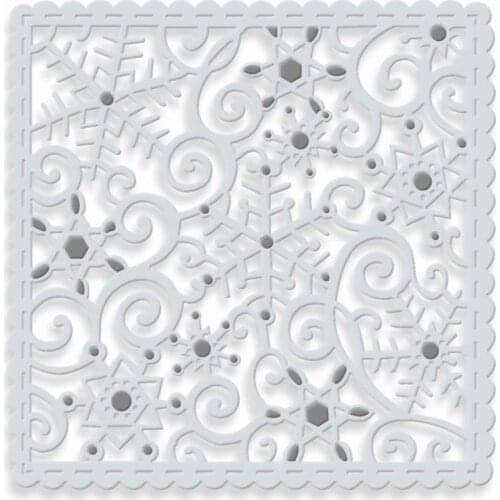 2020 New Christmas Metal Cutting Dies For DIY Cut Paper Craft Making Square Snowflake Background Card Scrapbooking NO Stamps Set