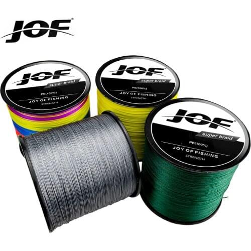 JOF Braided Fishing Line 100M 300M 500M 1000M Powerful Fishing Line Multifilament Durable Tools 9X