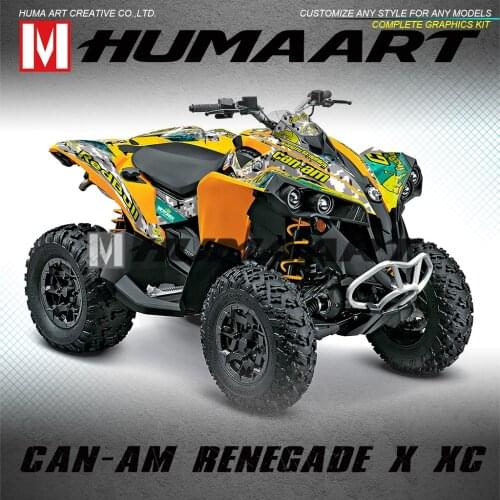 HUMMART ATV Full Coverage Graphics Vinyl Decals Complete Wraps Kit Adhesive for CAN-AM RENEGADE X XC 500 800R 800X 1000R