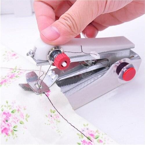 1Pc Mini Sewing Machines Needlework Cordless Hand-Held Clothes Useful Portable Sewing Machines Handwork Tools Accessories