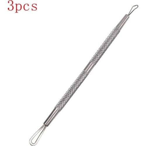 1/2/3PC Stainless Steel Blackhead Pimple Comedone Remover Black Point Blemish Extractor Portable Face Skin Care Tool