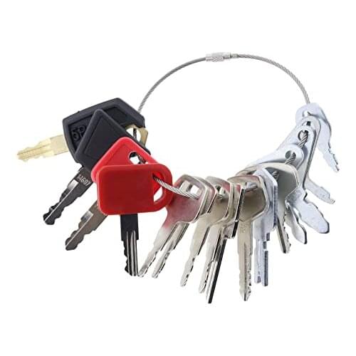 16 Keys Heavy Construction Equipment Ignition Key Set for Case Cat JD Komatsu JCB 5P8500 14607 H800 166 83353 430