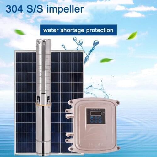 19m³ 35m Brushless permanent magnet synchronous motor solar pump system 100% copper motor solar well water pump