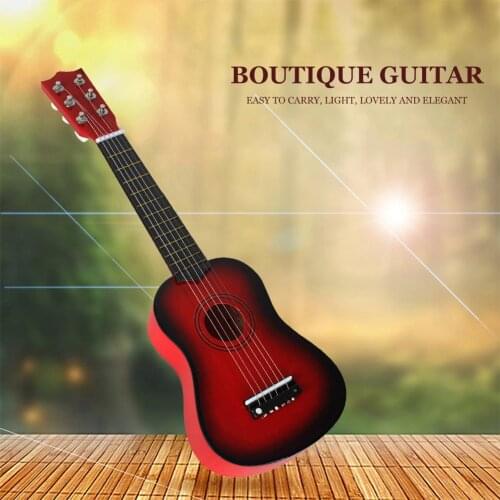 21 inch Portable Mini Guitar Wood 6 Strings Ukulele Children Learning Toys Toy Gift Music Elements Lightweight Kids Beginners