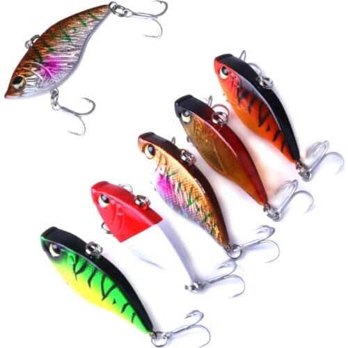5Pcs Vibration Bait Winter Fishing Lure 5cm 15g Artificial Bait Sinking Lure High Quality Fishing Tackle Crankbait