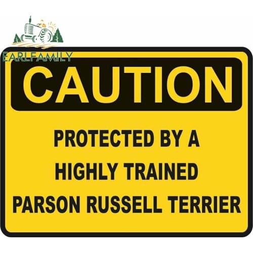 EARLFAMILY 13cm x 9.9cm For CAUTION Sign Car Stickers Anime Decal Car Styling Waterproof Sunscreen For JDM SUV RV Decoration