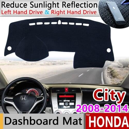 For Honda City 2008~2014 Anti-Slip Mat Dashboard Cover Pad Sunshade Dashmat Protect Carpet Accessories GM2 GM3 2009 2010 2013