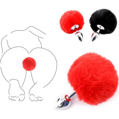 Adult Butt Plug Rabbit Tail Plush Animal Cosplay Anal Sex Toys 18+ Roleplay Anus Intimacy Bdsm For Sexy Women Men Gay Anal Plug