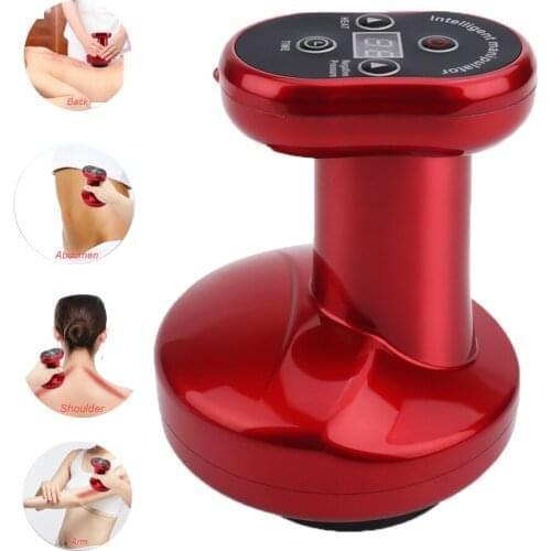 Electric Cupping Massager Vacuum Suction Cups Body Slimming Massager Guasha Scraping Heat Massage Fat Burning Magnet Therapy cup