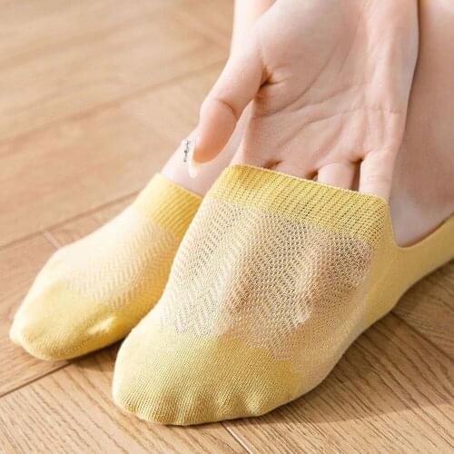 Cotton Womens Socks Spring/Summer Invisible Female Boat Socks Breathable Casual Ankle Socks Solid Color Ladies Short Sock Girls