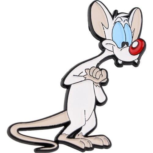 J3049 Cartoon Mouse Cute Enamel Pin Figure Brooches Bag Lapel Pin Badge Jewelry for Kids Friends Gifts