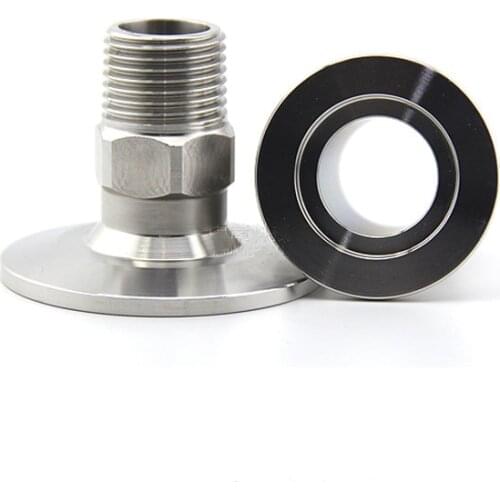 KF25 Stainless Steel 304 Hexagon Male Thread Adapter Vacuum Flanges Fitting Male PT Pipe Threads Male Thread Nipple Pipe Joint