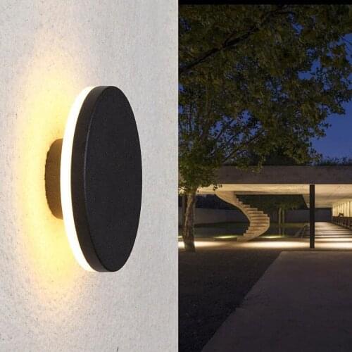 Indoor LED Wall Lamp Living Room Round/Square Aluminum DecorationWall Light Home Lighting Fixture Loft Stair Light AC90-260V