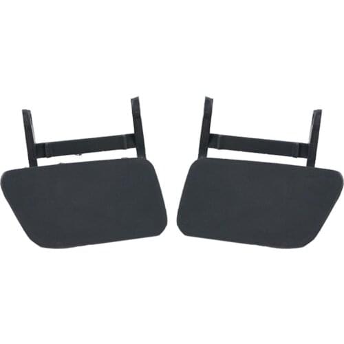 1 Pair Car Front L & R Headlight Washer Jet Nozzle Cap For BMW 5 SERIES E60 / E61 2003 - 2007 Black