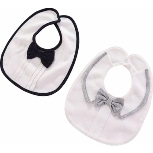 Lawadka Baby Bibs For Boys Cotton Newborn Gentleman Bow Baby Girls Bibs Cute Boys Burp Cloth Infant Saliva Towels Bandana