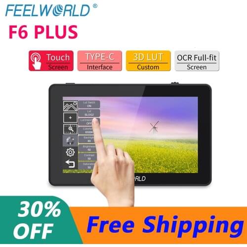 FEELWORLD F6 PLUS 5.5 Inch on Camera DSLR Monitor 3D LUT Touch Screen IPS FHD 1920x1080 Video Focus Assist Support 4K HDMI