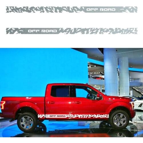 Car decal 2 Pcs side door personality spotted raptor stripe graphic Vinyl sticker for F150 crew cab 2015-2019 20sticker