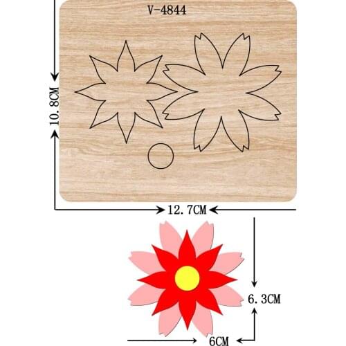 New Flower wooden dies cutting dies for scrapbooking Multiple sizes V-4844