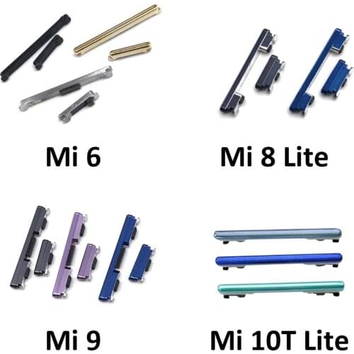 New Power Button Key For Xiaomi Mi A2 6 6X 9 8 Lite Max 3 Play Volume Power Button Side Key Replacement