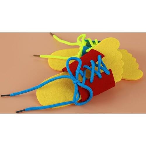 Clever Children Wooden Lacing Shoes Kids Early Educational Toy Toddler Tie Learning To Tie Shoelacesrn Toy Teaching