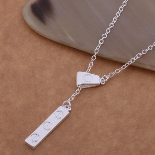 Wholesale Fashion Jewelry Necklace For Women Lady Wholesale Charm Silver Color Fashion Jewelry Pendant AN609/aijaizqa