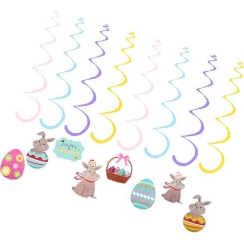 Cartoon Spirals Decoration Easter Egg Parties Pendant Plastic Romantic