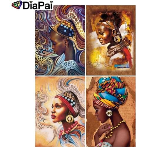 DIAPAI 100% Full Square/Round Drill 5D DIY Diamond Painting "African woman" 3D Embroidery Cross Stitch Home Decor