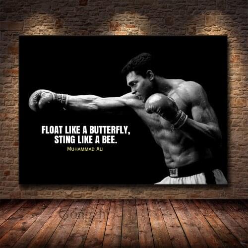 Muhammad Ali Posters and Prints Black and White Wall Art Canvas Painting for Living Room Cuadros Boxing Lover Bedroom Decor