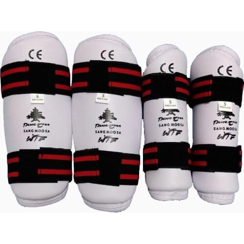 Taekwondo Shin & Arm Professional Guard Boxing Protector Karate Gear WTF CE Comfortable Absorb Sweat 4 piece/Pack Fight Winner