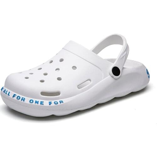 Women Sandals Mens 2021 Summer Girls Boys Non-Slip Hole Shoes Home Clogs Soft EVA Garden Male Water Mules Beach Flat Slippers