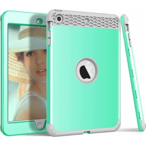 Three Layer Tablet Case For iPAD Mini 3 Full body PC Rugged Drop Protection Shockproof Case For Apple iPad Mini 3 2 1 Coque Capa