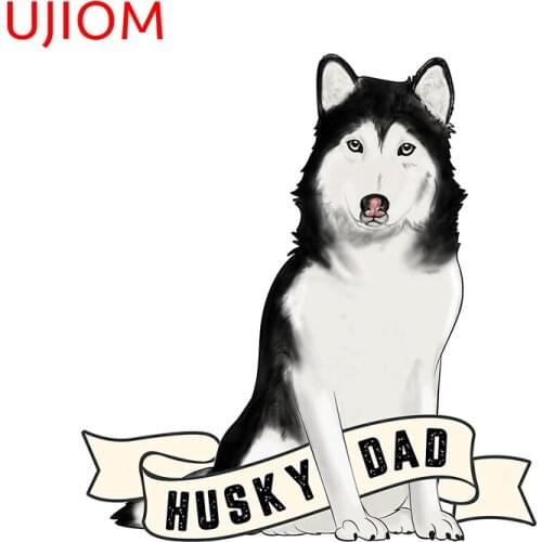 UJIOM Cartoon Husky Mens - Husky Dad Wall Stickers Child Sticker Japanese Decorations Wallpaper Waterproof Home Decor Art Decals