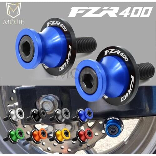 For Yamaha FZR400 FZR 400 1990 Swingarm Sliders Spools 10mm CNC Aluminum Motorcycle Rear Swingarm Stand Cover Protector FZR400