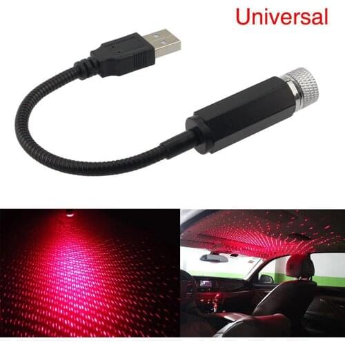 Car Roof Star Light LED Starry Atmosphere Ambient Interior Projector USB Decoration Night Home Decor Galaxy Lights Acessories