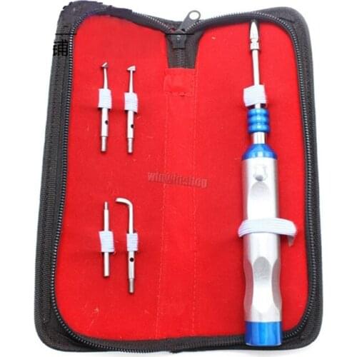 1 set of white dental adjustable automatic crown removal tools 4 layers, 8-slot palette with lid