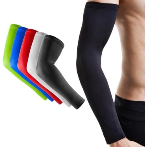 1Pcs Breathable Sports Arm Compression Sleeve UV Protection Running Arm Sleeves Basketball Sports Cycling Arm Warmers