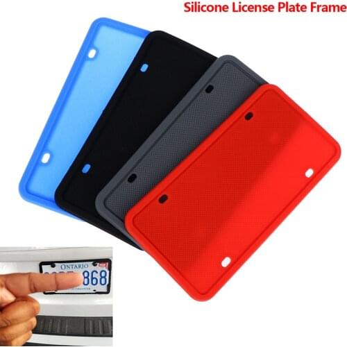 1PCS Silicone License Plate Frame American Standard License Frame Screw Does license plate holder license plate frame