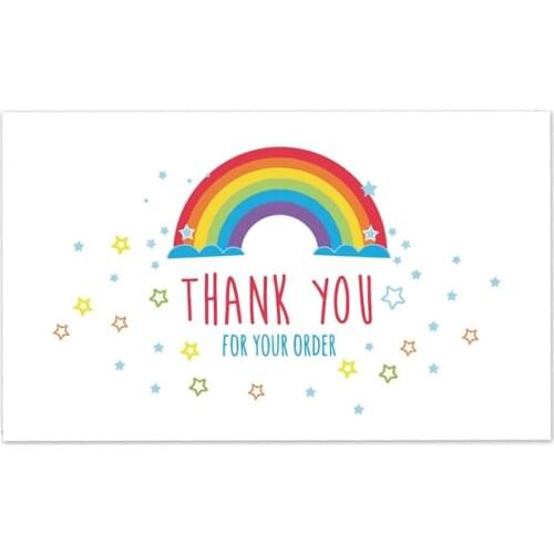 10-30Pcs/lot Thank You For Your Order Card Colorful Thank You For Supporting Small Business Label Gift Decor Card