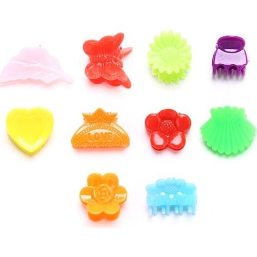 100pc Multicolor Mini Butterfly Hair Claws For Baby Solid Painting Plastic Hair Clip Cute Butterflies Hairins For Girls Hairclip