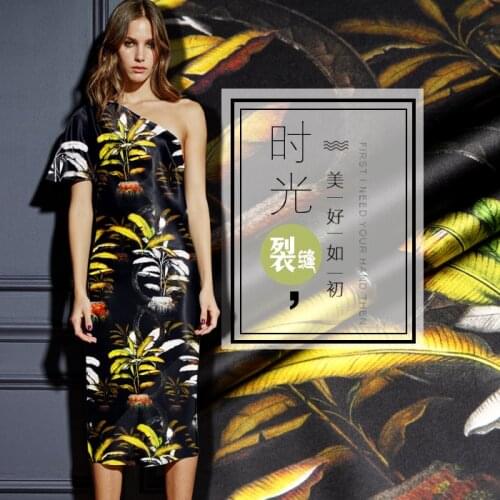 118cm wide silk stretch satin fabric meter 19 mm digital inkjet silk fabric for dress spandex fabric satin wholesale silk cloth