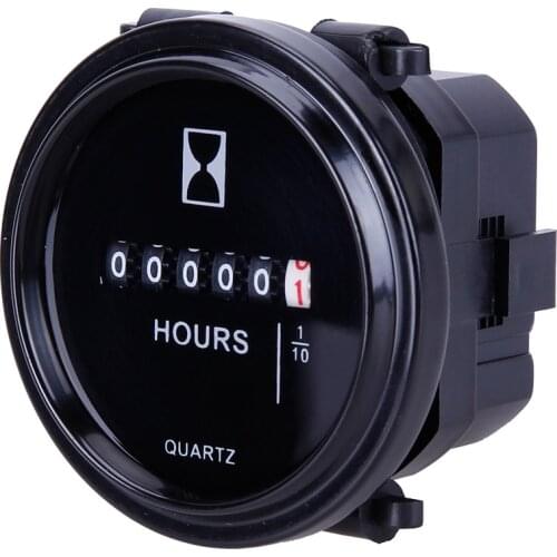 12v 24v 36v Mini Hour Meter Marine Boat Engine 2" Round Waterproof Gauge Car Trucks Mechanical Hour Meter Counter Timer New