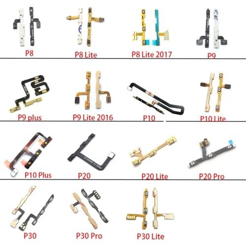 2pcs/lot Power On Off Volume Side Button Key Flex Cable Replacement Parts For Huawei P8 P9 P10 Plus P20 Lite P30 Pro