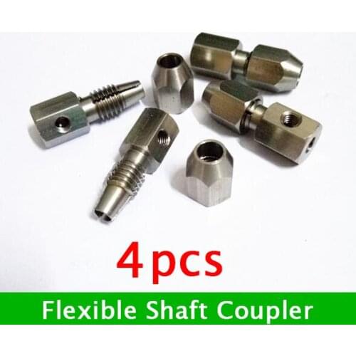 4PCS 3.17/4/5mm RC Boat Flexible Shaft Motor Coupler Coupling 3.17/4/5-4mm Connectors Motor Shaft Chuck