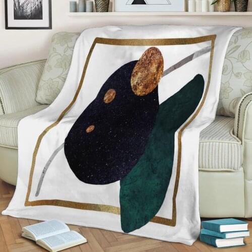 COLORED GEOMETRIC SHAPES 3D Printed Velvet Plush Throw Fleece Blanket Bedspread Sherpa Blanket Home Decora