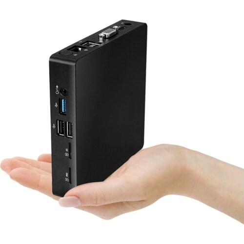 Fanless mini PC J1900 support Msata SSD USB 3.0 Dual video output 4G SIM option 1000M LAN Q19C desktop portable pc desktop