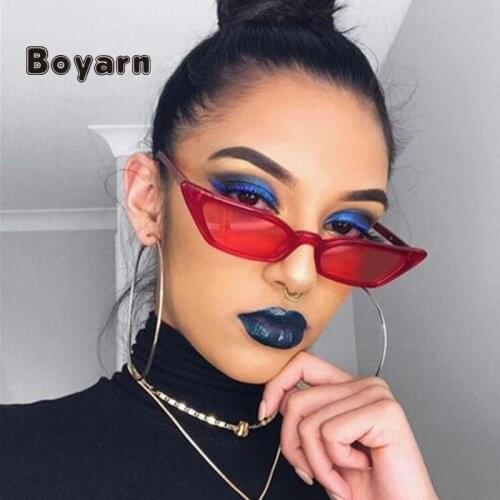 Boyarn 2021 New Simple Fashion Trend For Ladies Sunglasses Personality Cat Eye Sunglasses Retro Style Sun Glasses UV400